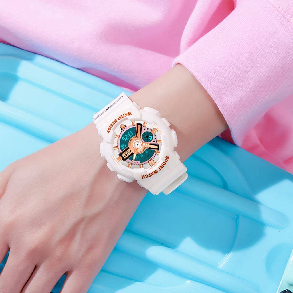 Women’s White Digital Sports Watch Fashion Women’s White Digital Sports Watch Fashion